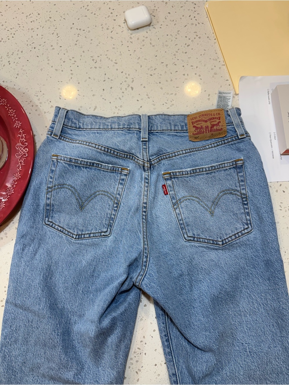 Levi's 501® Original Light Blue Straight-Leg Jeans - Picture 3 of 7